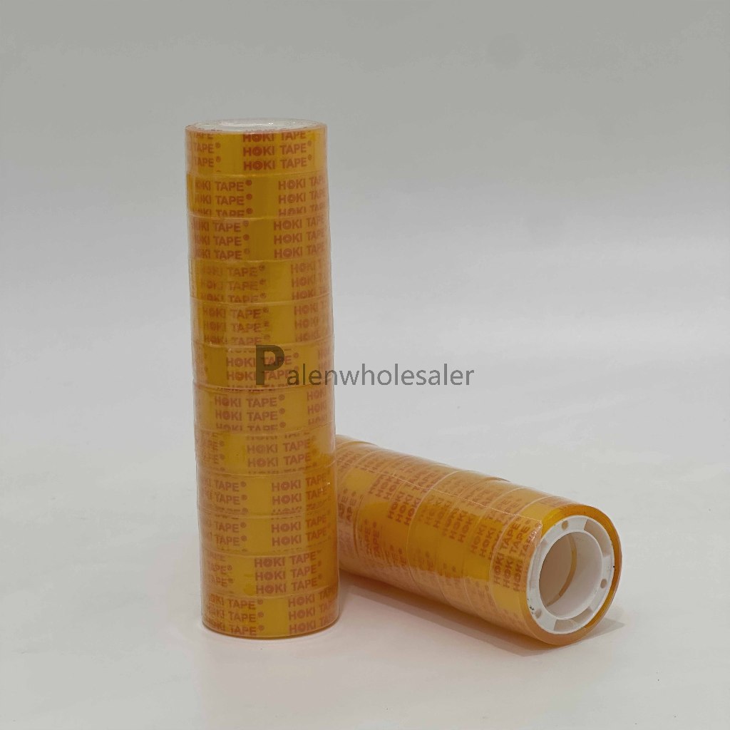 

[Palenwhlslr] Hoki Stationery Tape 12mm x 10 yard (12 pcs) Selotip kecil 1/2" inch