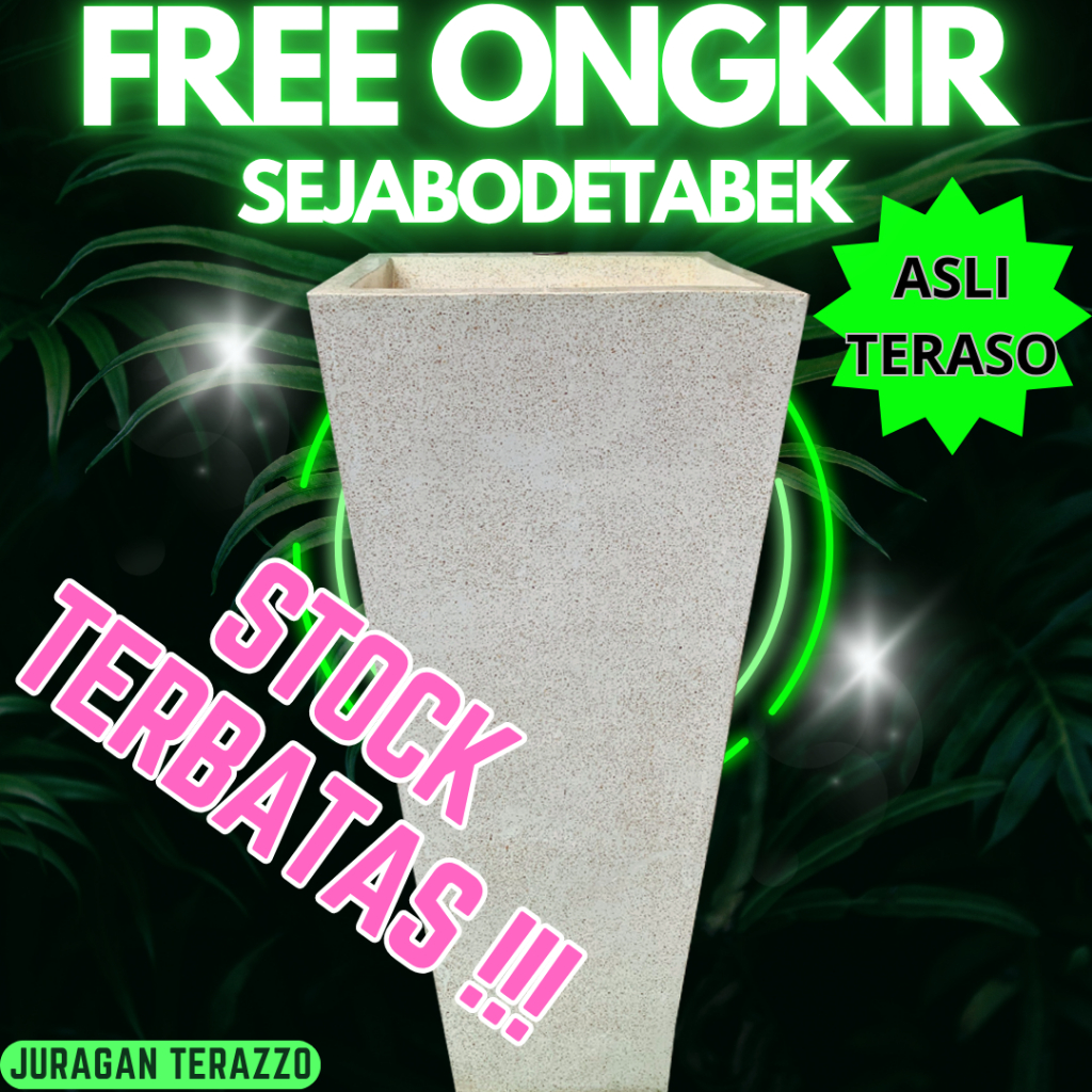 JURAGAN_TERAZZO - WASTAFEL TERASO BALI MARMER MINIMALIS WASTAFEL PEDESTAL PIRAMID| WASTAFEL TERASO