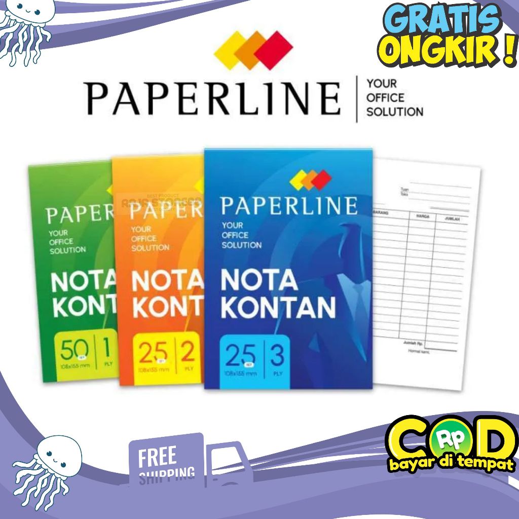 

Nota Kontan Paperline Kecil 1 ply 2 Ply 3 ply (10 PCS)