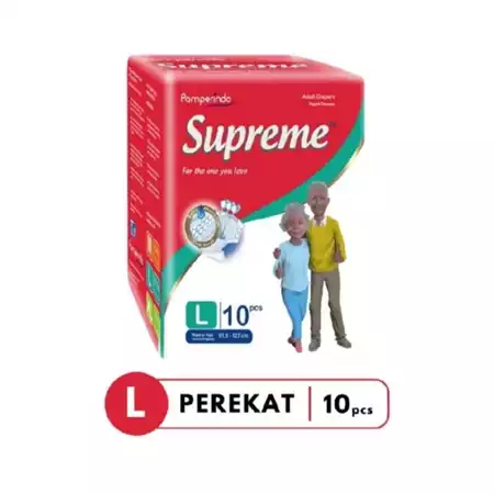 Supreme Diapers Ukuran L | Popok Dewasa untuk lansia ukuran L isi 10 pcs