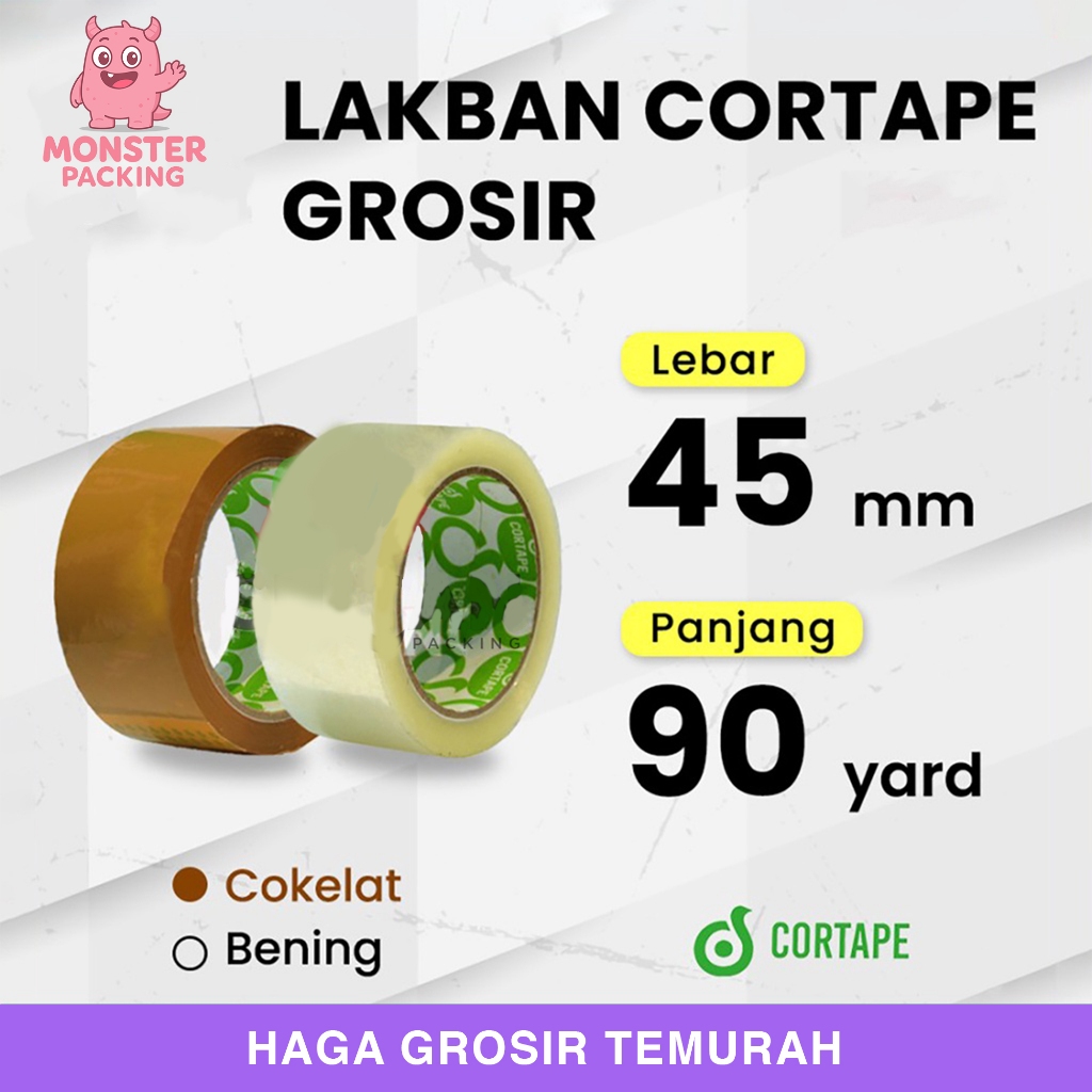 

Lakban Cortape Ukuran 48 mm x 90 yard Satuan Spek Daimaru