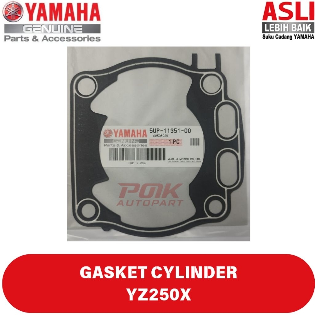Gasket Cylinder Blok Bawah Paking Buring Bawah YZ250 YZ250X YZ-250X Made In Japan ORIGINAL YAMAHA  K