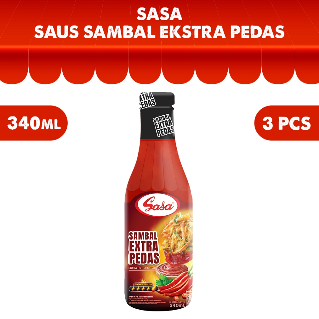 

SASA Saus Sambal Extra Hot 340ml - 3pcs