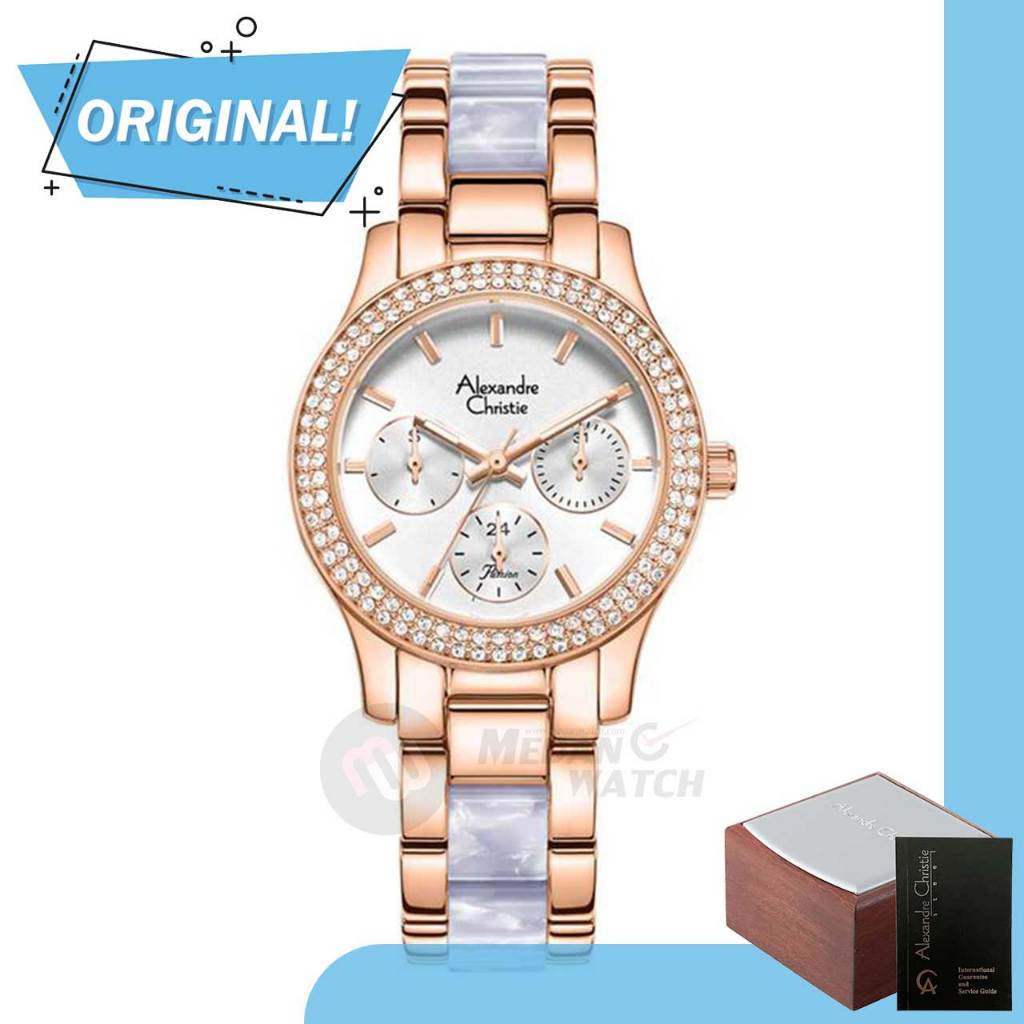 Jam Tangan Wanita Analog Alexandre Christie 2932BF AC2932 AC 2932 BF 2932 BFBRGSLLB2 Original Garans
