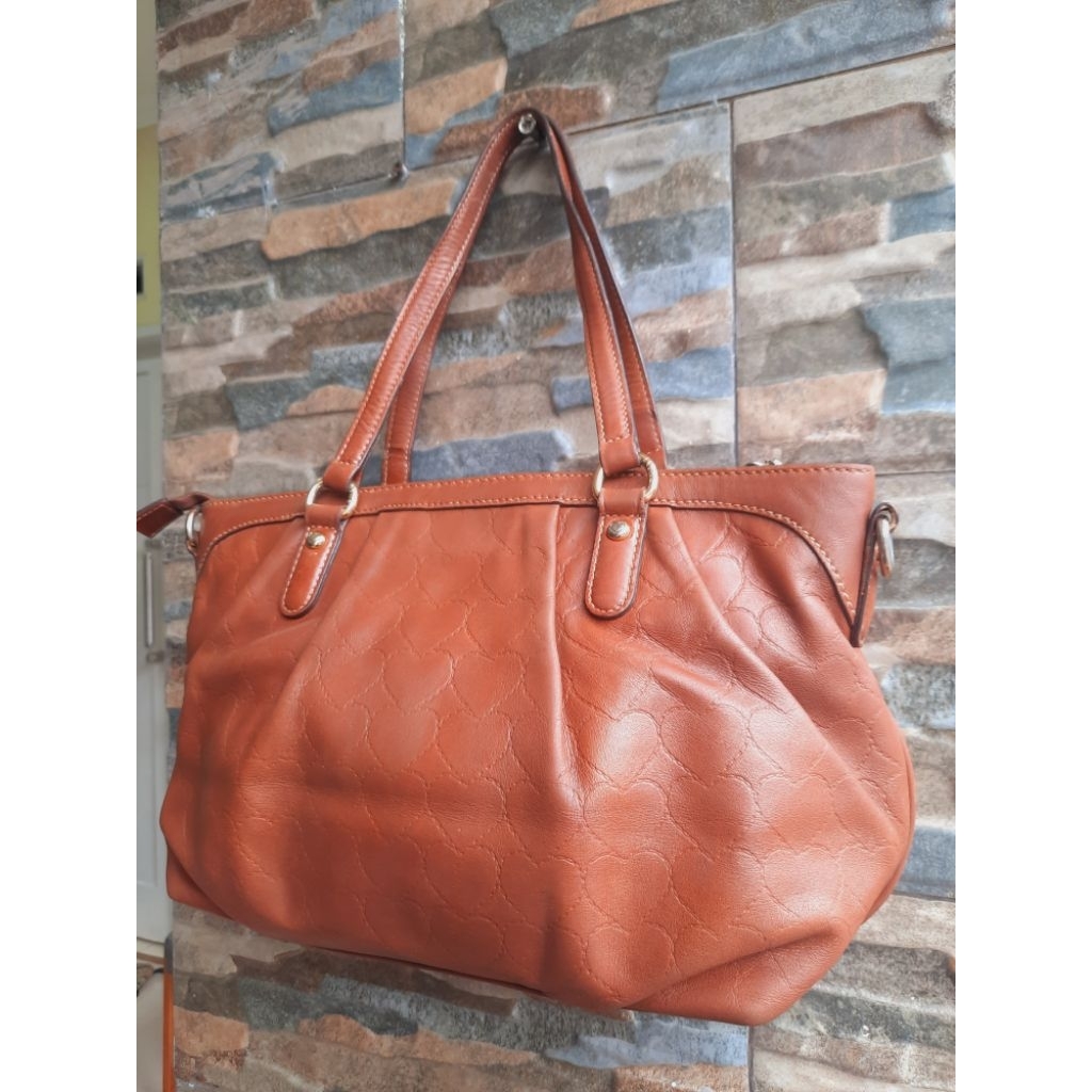 Tote Cokelat LOVCAT - TAS PRELOVED BRANDED ORIGINAL
