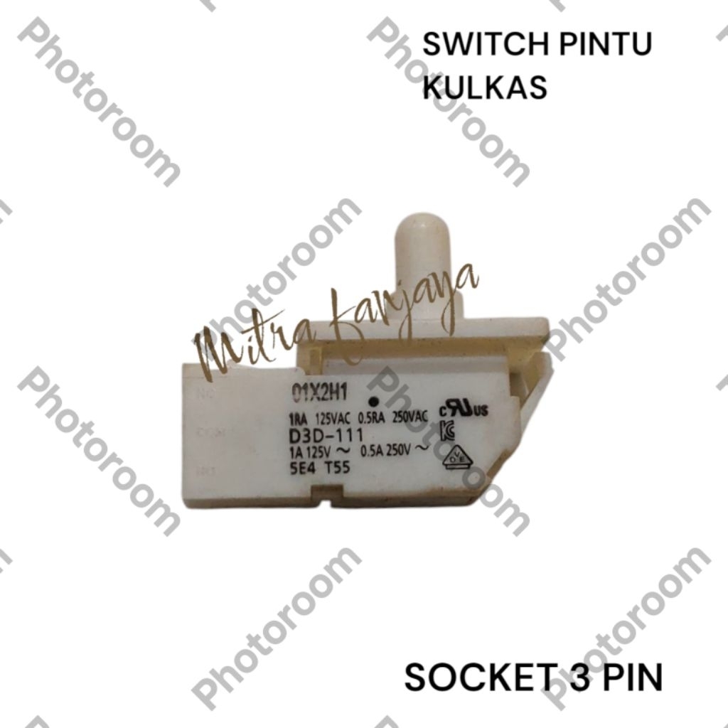 SAKLAR SWITCH PINTU KULKAS 3 PIN / SOCKET