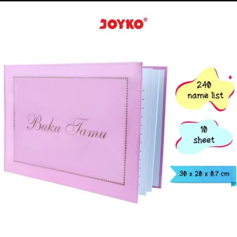

Joyko Buku Tamu Guest Book Daftar Undangan Pink GB-2030-5