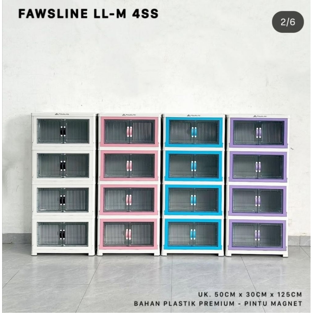 Lemari Plastik lipat 4 susun || Kabinet susun TEBAL PONTIANAK