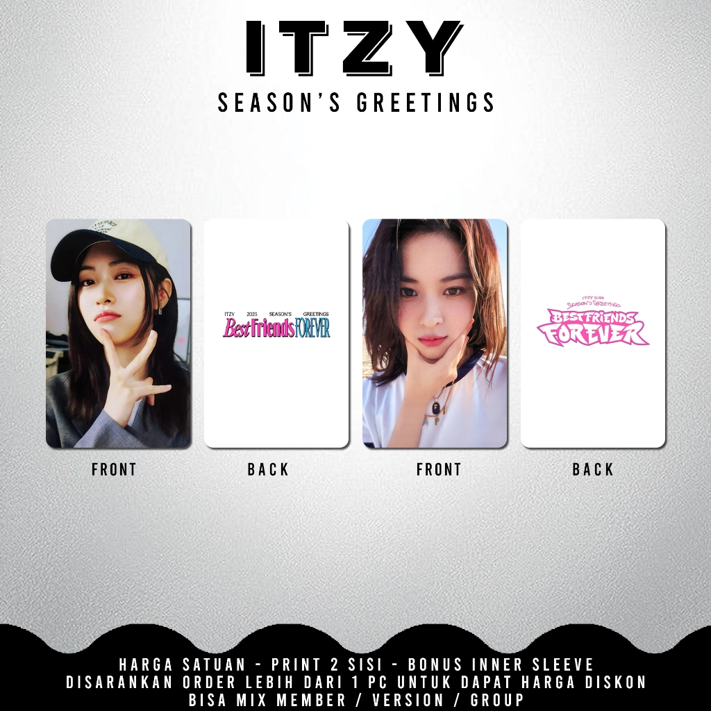 UNOFFICIAL PHOTOCARD ITZY 2024 SEASON'S GREETINGS