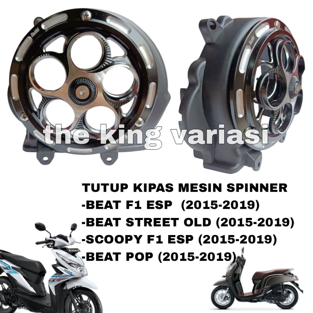COVER TUTUP KIPAS MESIN SPINNER CNC BEAT FI ESP 2015-2019, SCOOPY FI ESP 2015-2019,BEAT STREET 2015-
