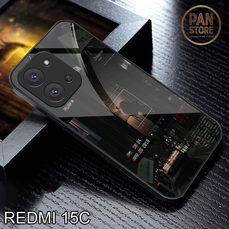 Softcase Glass case Redmi 15C Terbaru 2025 - Case - Softcase Redmi 15C  Mewah Elegant full cover