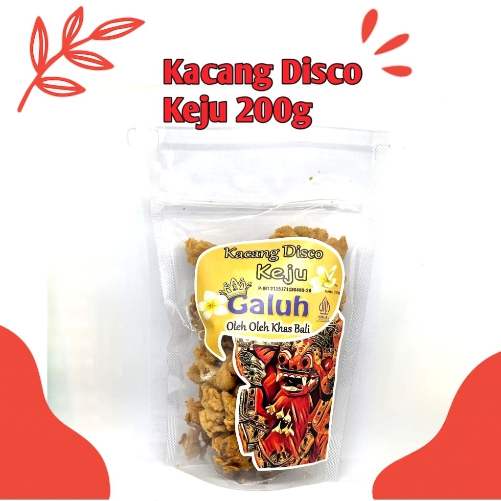

Kacang Disco Keju Galuh 200g – Oleh Oleh Khas Bali, Cemilan Renyah Halal Jajanan Murah