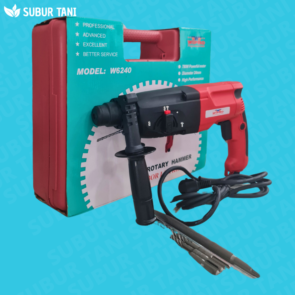 MESIN BOR WIPRO ROTARY HAMMER W6240/BOR LISTRIK WIPRO ROTARY HAMMER W6240/BOR TEMBOK BETON SUBURTANI