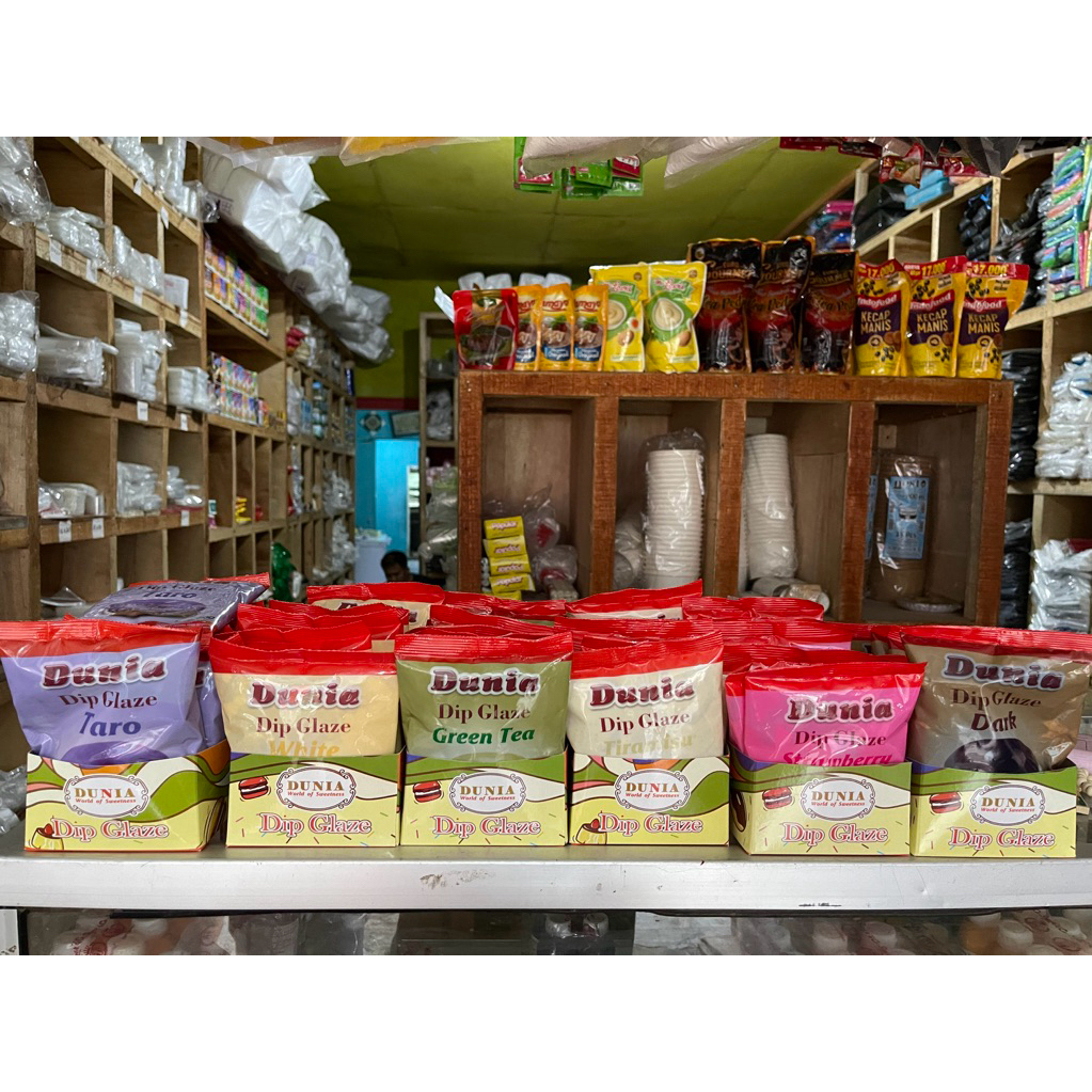 

Slai donat / slai kue merk Dunia dip glaze uk ekonomis uk 200g