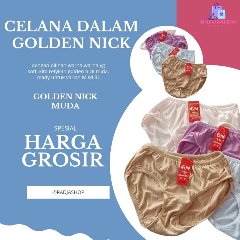 1 lusin CD Golden Nick Wanita ,Celana Dalam Wanita