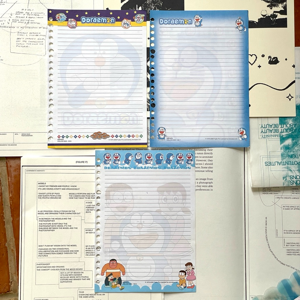 

[HARGA PER LEMBAR, MIN 6 PCS, BISA MIX] Kertas Binder/Loose Leaf Adinata Doraemon Minor Defect