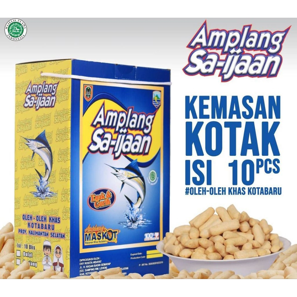 

[COD] Amplang Sa-ijaan Khas Kotabaru Kemasan Kotak Besar Isi 10pcs 90gr.