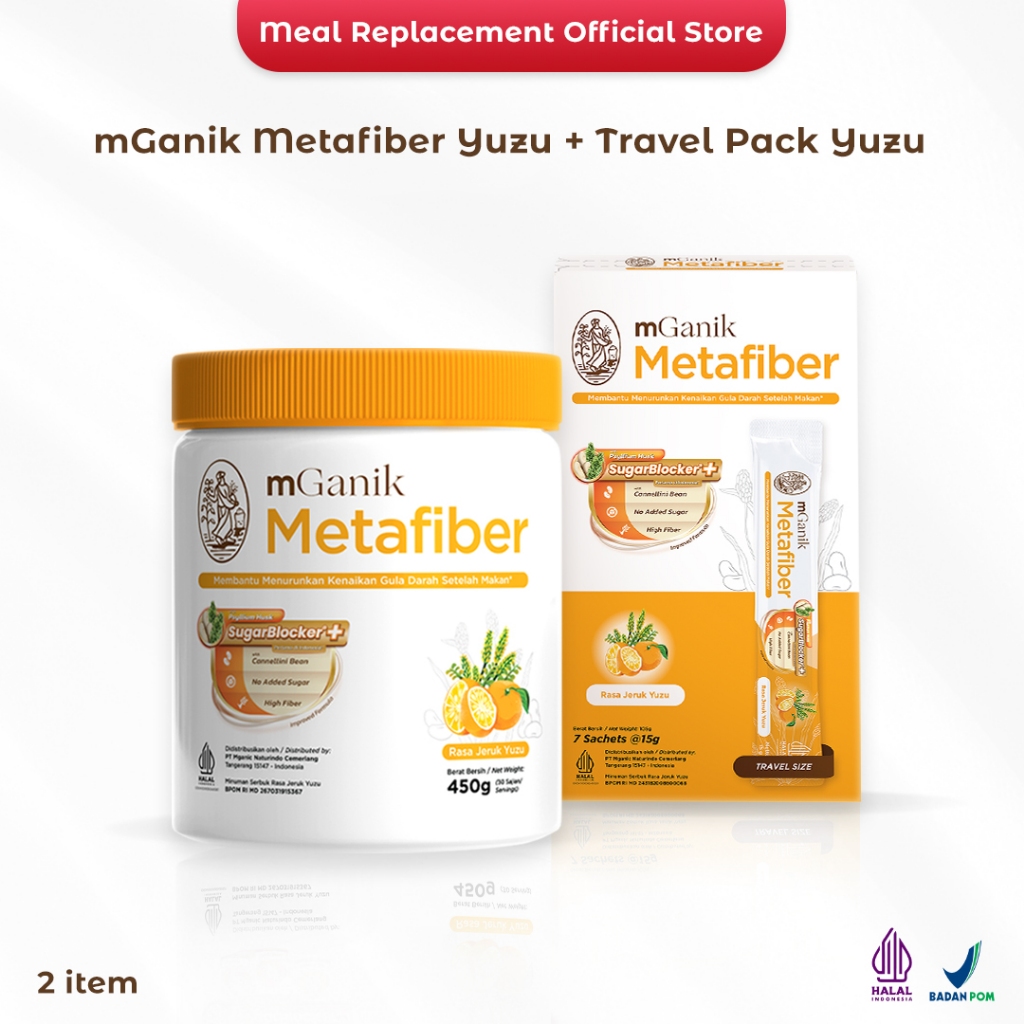 MGANIK Metafiber Yuzu 450gr  + Mganik Metafiber 105gr - BPOM
