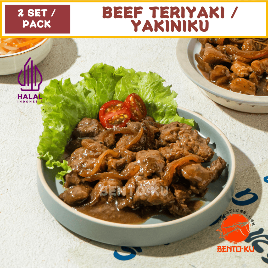 

BENTO-KU | BEEF TERIYAKI / YAKINIKU | HALAL | 1 PACK ISI 2 PCS