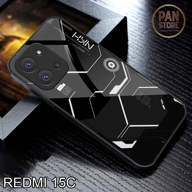 Softcase Glass case Redmi 15C Terbaru 2025 - Case - Softcase Redmi 15C  Mewah Elegant full cover