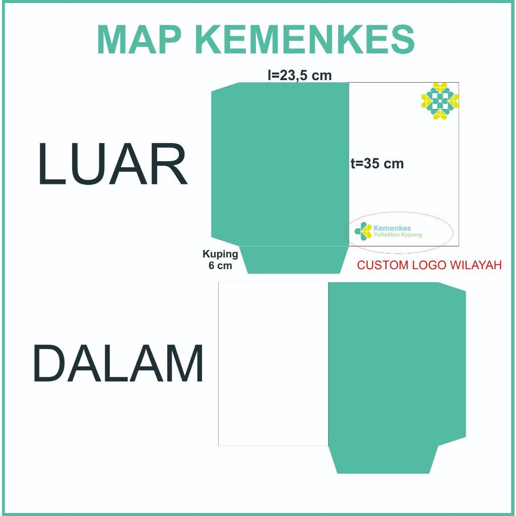 

MAP KEMENKES 2 SISI DESAIN FREE LOGO DAERAH Map Laporan Custom Nama/Logo Perusahaan 2 Sisi | Map Folder Kertas Custom Map Folio Custom Desain Bolak-Balik | Map Dokumen Custom 2 Sisi