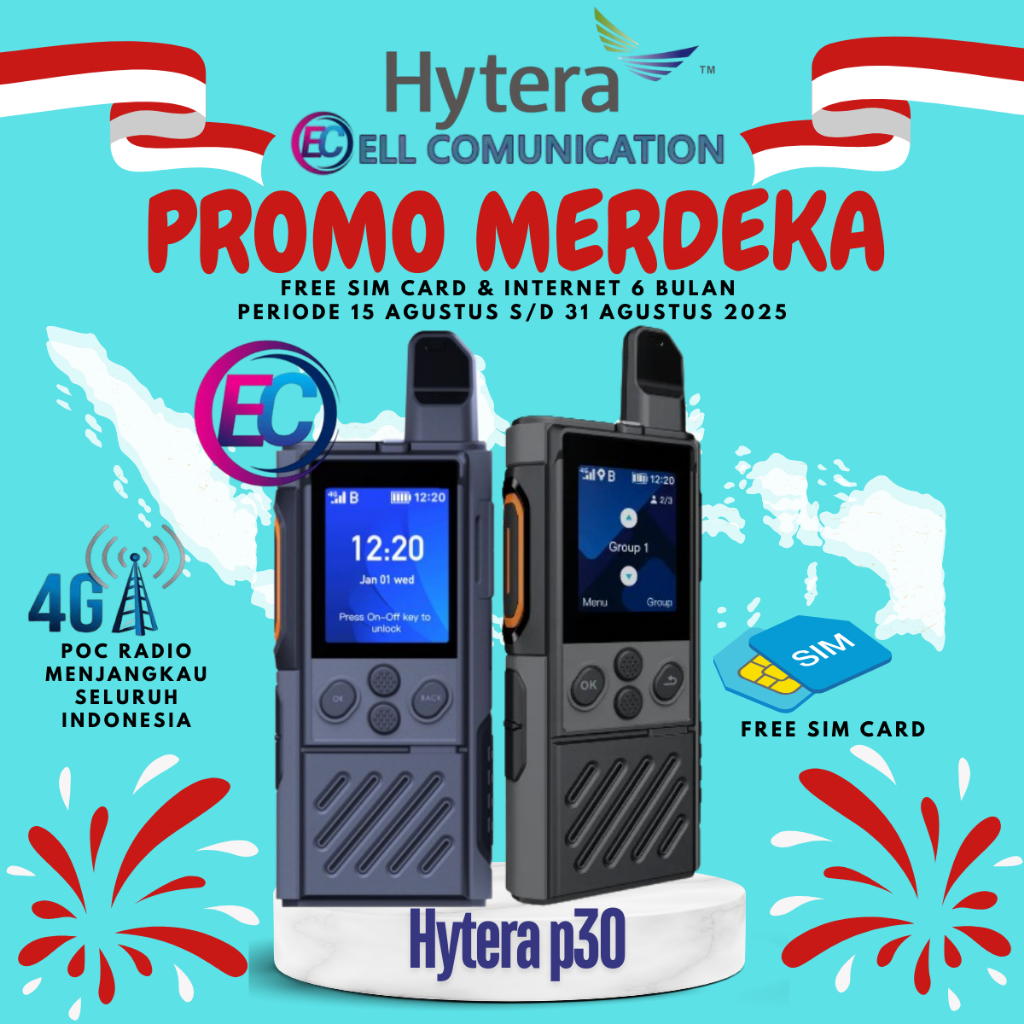 JUAL HT POC TERBARU HYTERA P30 P 30 ALTERNATIF PNC 370 PNC 380 HYTERA PNC P30 GARANSI RESMI ORIGINAL