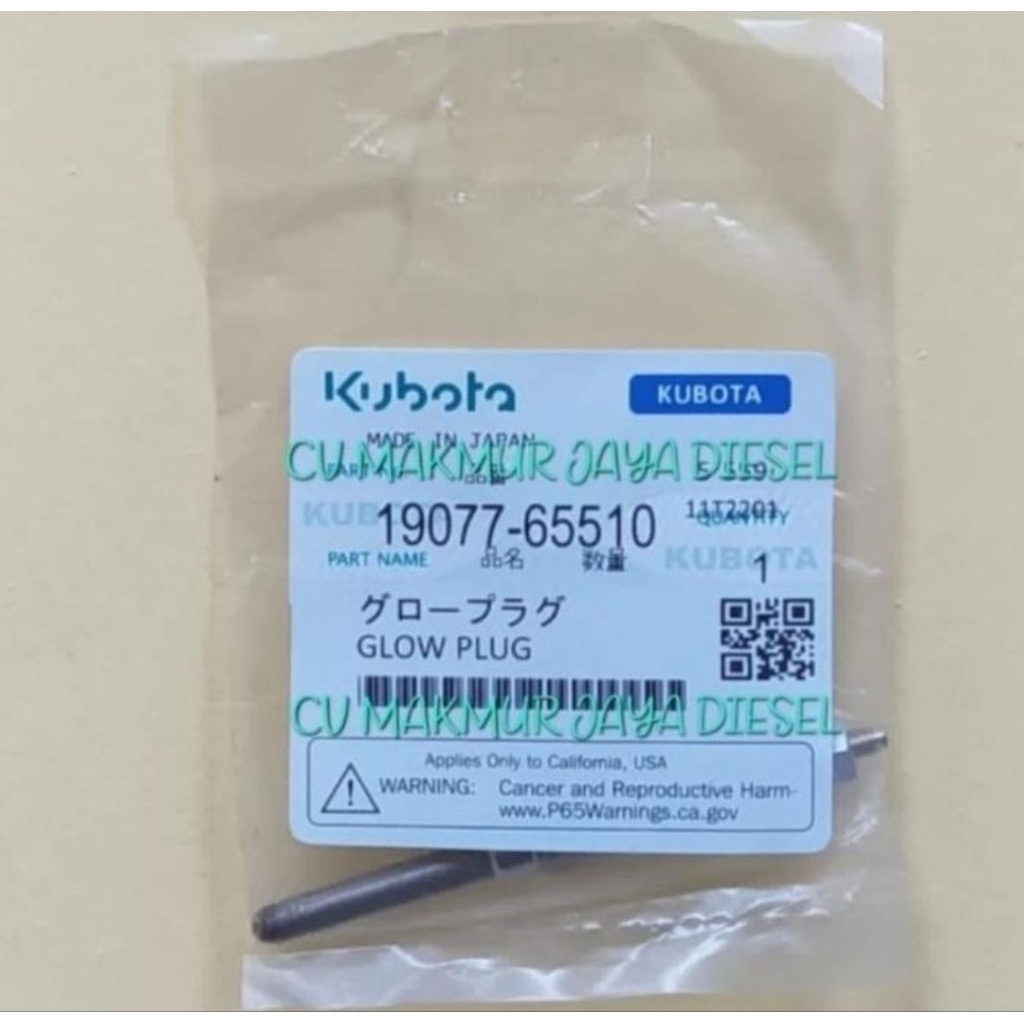 Glow Plug,Busi Pemanas L4400 19077-65510 Kubota