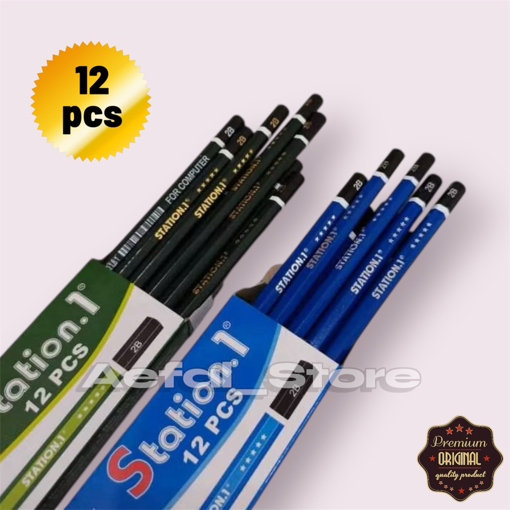 

[ 12pcs ] Pensil 2b station-1 1pack