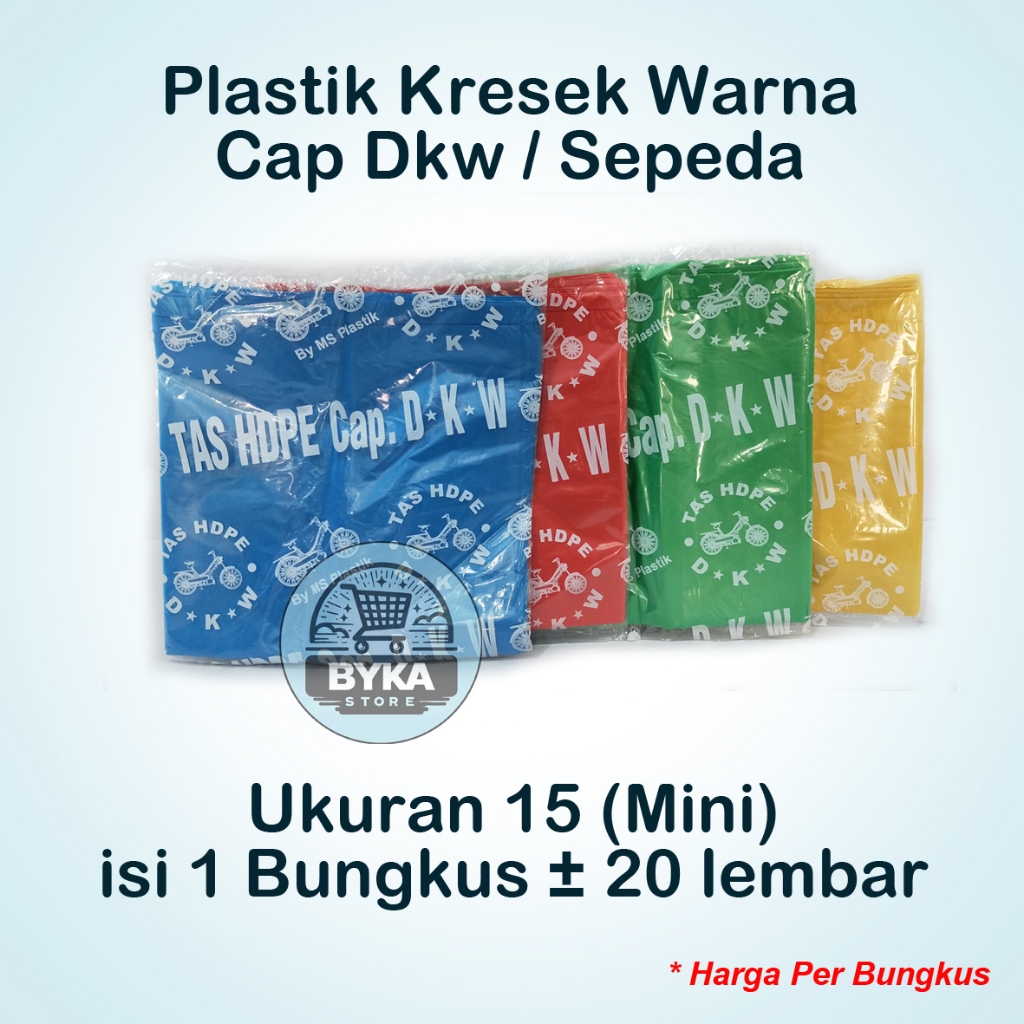 Plastik Kresek Mini Warna 15 Cap DKW/ Sepeda