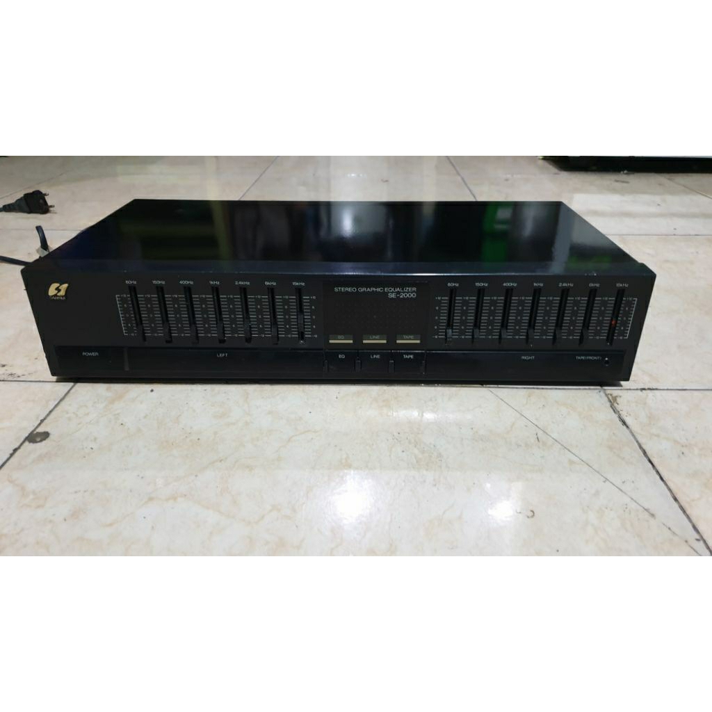 graphic equalizer vintage sansui se2000 made in japan 14channel 2x7band graphic equalizer second bek