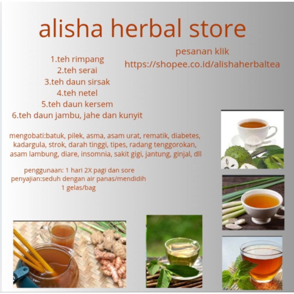 

teh herbal daun kersem/ceri jawa/javanese cherry/muntingia calabura isi 20 bag gratis ongkir