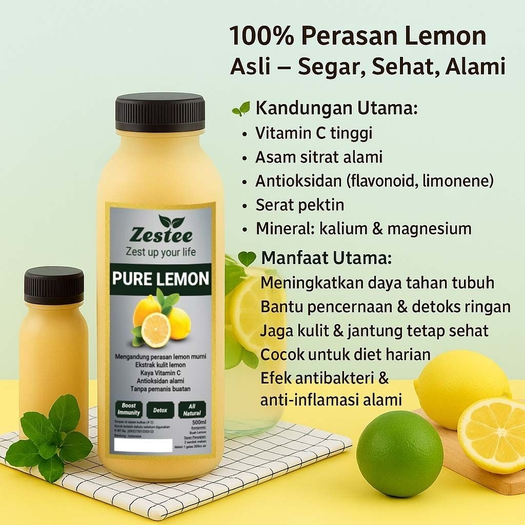

Sari Lemon 100% – Turunkan Berat Badan, Segar & Kaya Vitamin C, 250ml