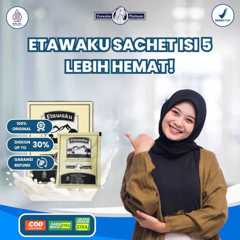 

ORIGINAL ETAWAKU Platinum | Susu Kambing Etawa Bubuk Original Untuk Kesehatan Pernafasan