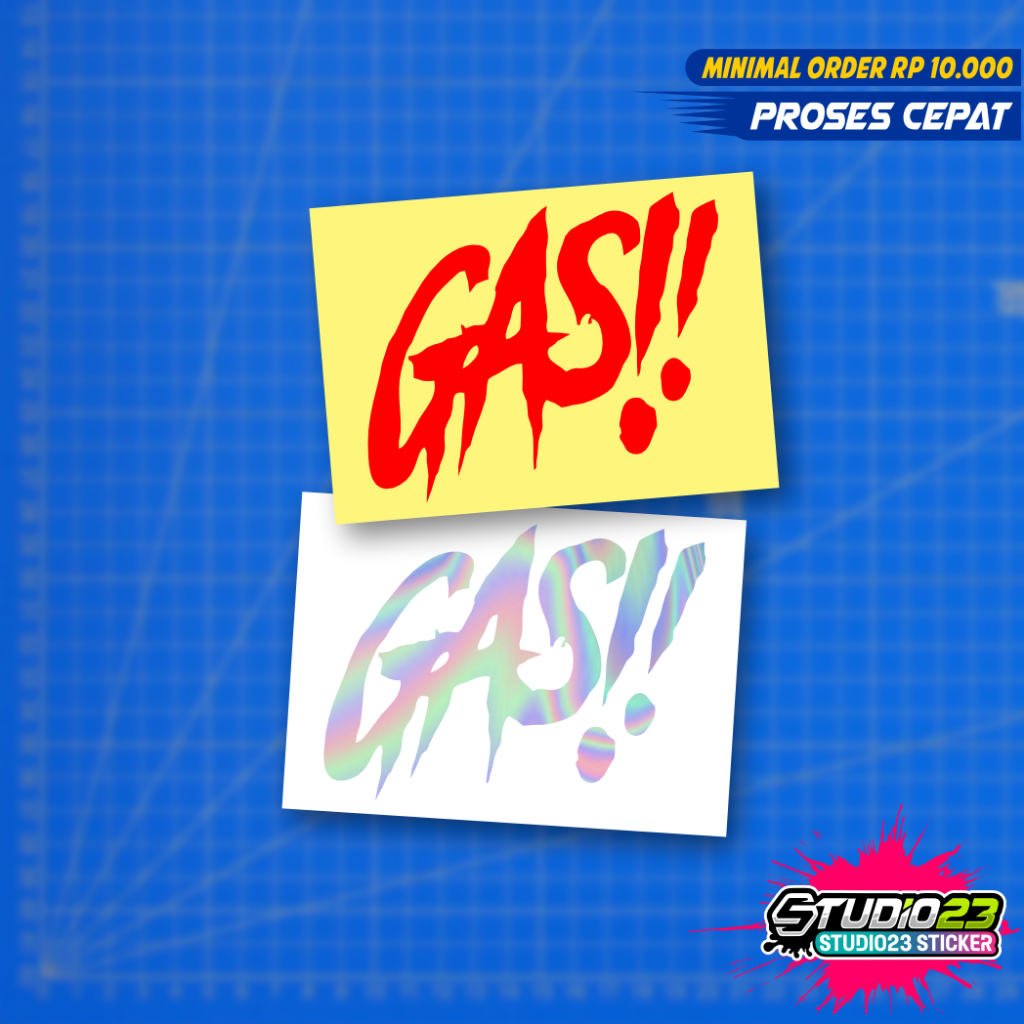 

Stiker GAS Cutting sticker GAS!! Hologram