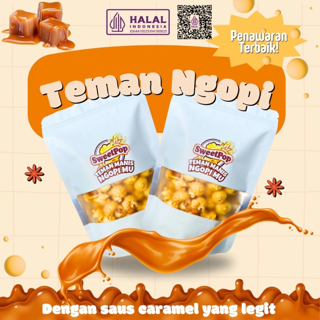 

Popcorn Karamel Premium 500 ML x 2 | Renyah & Lumer | Teman Ngopi | Snack Enak | Lebih Enak Berdua