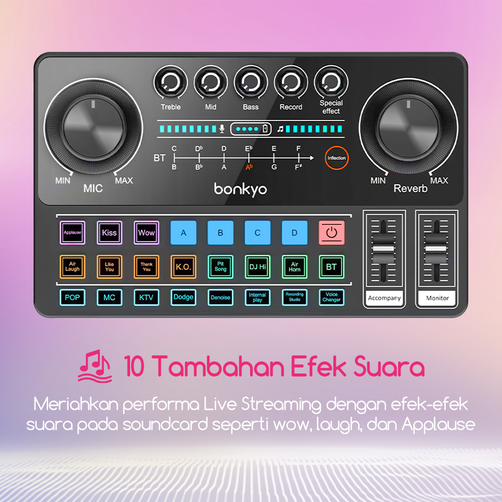 Bonkyo F999Max/F999/F999X/F999Neo Sound Card Bluetooth Live Soundcard F999Max Soundcard Audio Live