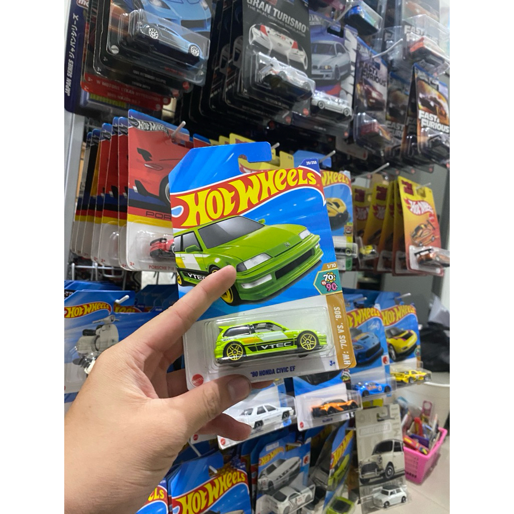 Hotwheels Honda Civic EF Ijo Neon