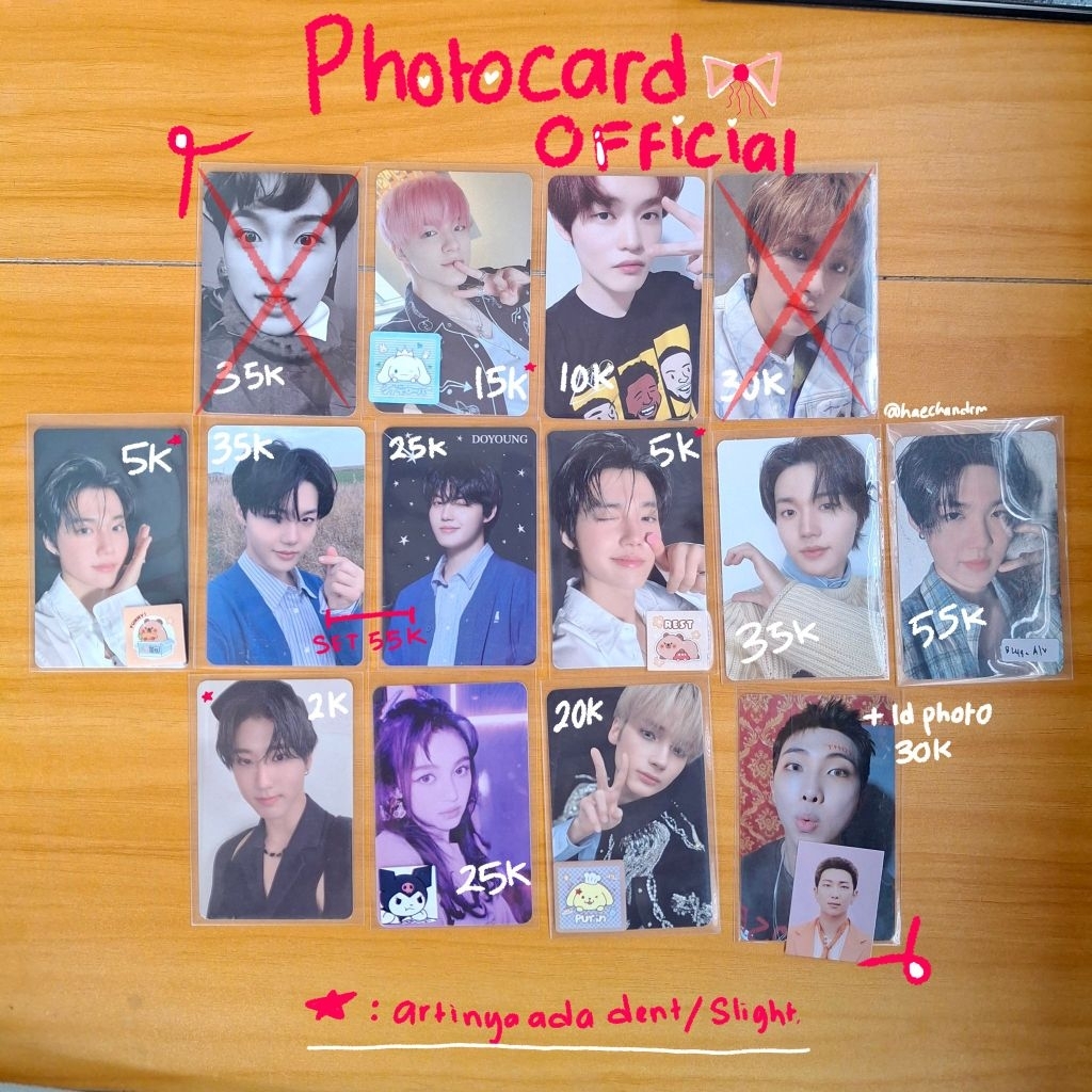 Photocard official Jeno NCT Glitch mode Chenle  POB Golden age Doyoung Treasure Digipack Pleasure (s