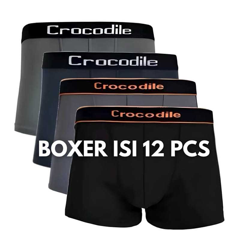 12 pcs clana dalam PRIA BOXER bahan katun lembut