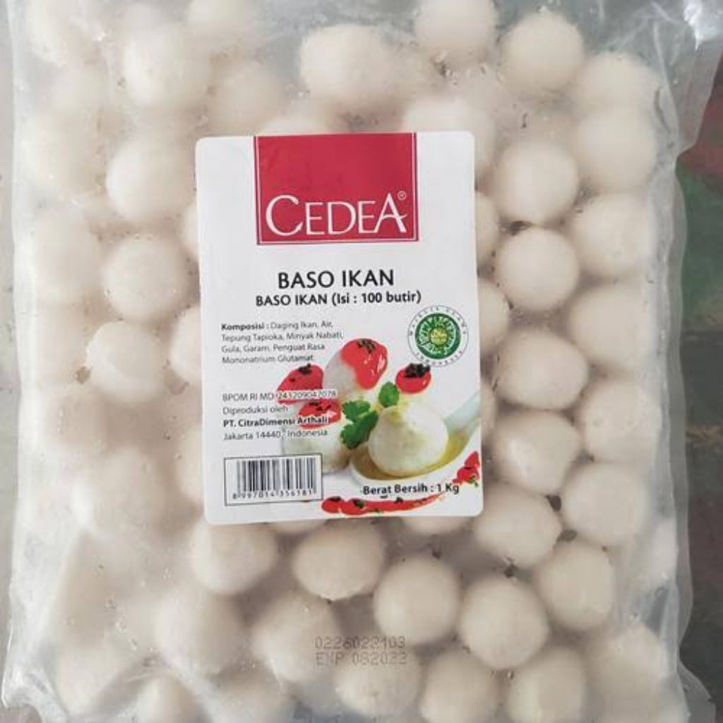 

Cedea Bakso Ikan 1 kg 100 pcs (Frozen Food)