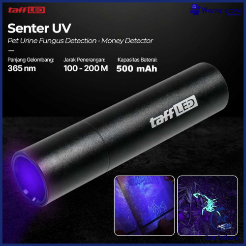 Lampu Senter S11 UV Pet Urine Detection Money Detector 365nm - Black