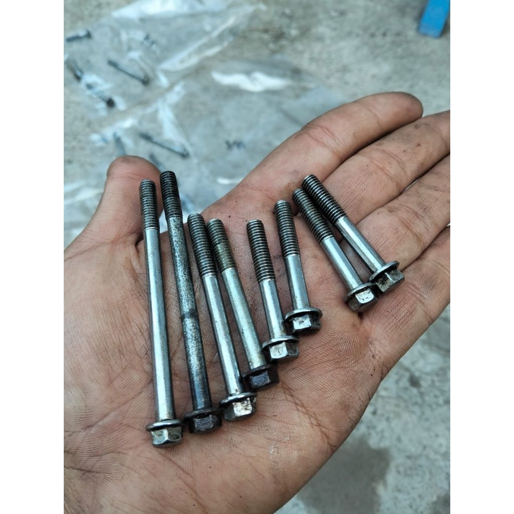 Baut bak kalter kanan/kiri chrome original mocin pnp grand/supra 100
