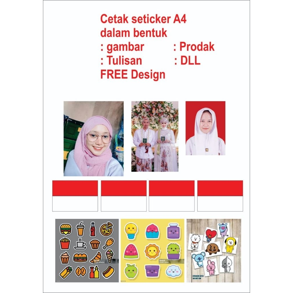 

[ PROMO ] CETAK SETICKER UKURAN A4 SEHARI JADI