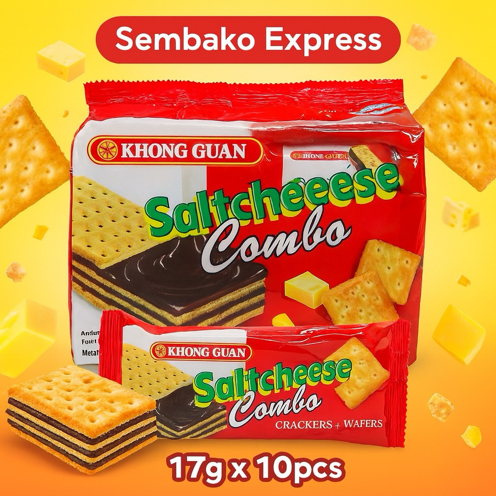 

Khong Guan Saltcheese Combo – Crackers & Wafers 17 g x 10 pcs