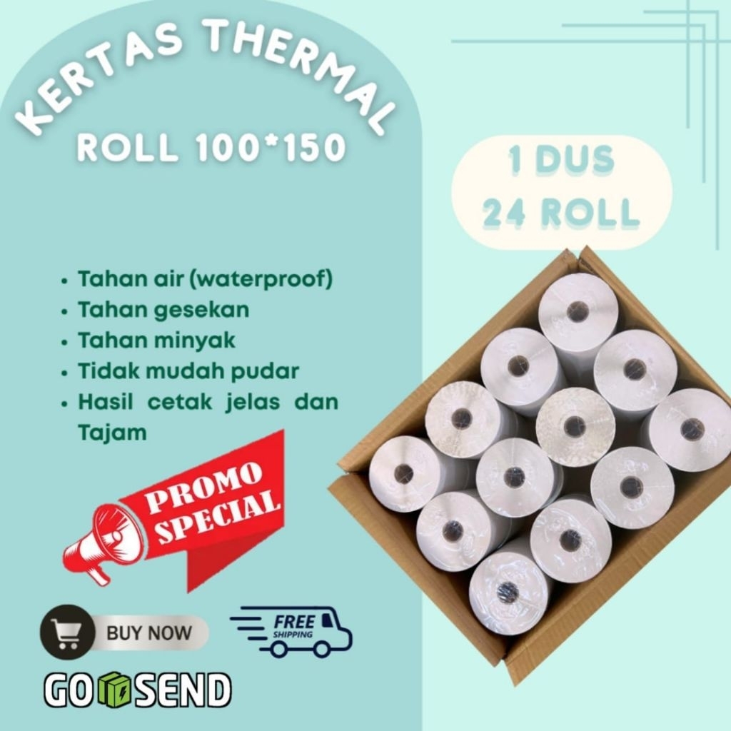 

Kertas thermal roll 100×150*500pcs 1 dus