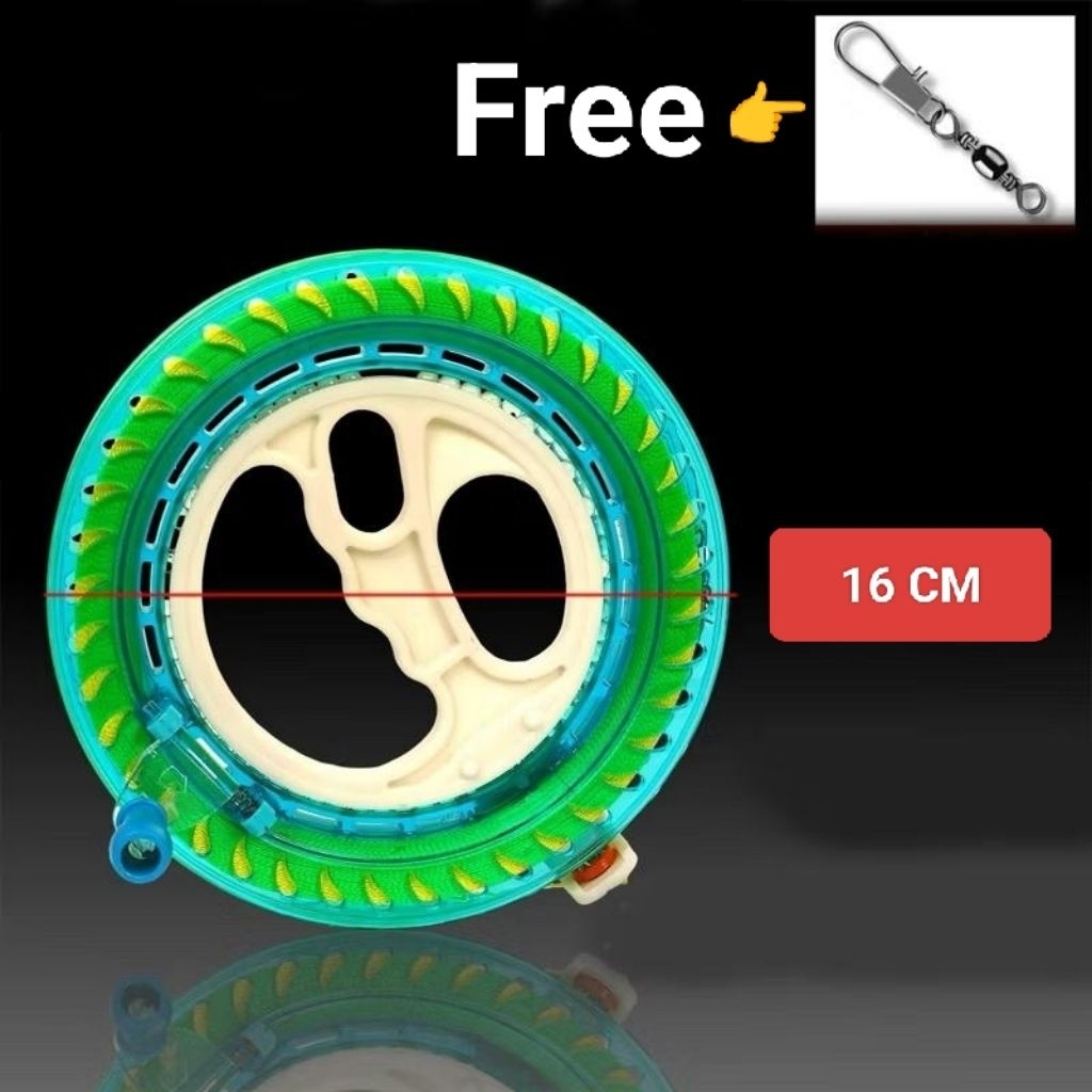 16CM Katrol Gulungan Benang Layangan 200 Meter Handle Kite Layang Alat Gulungan Otomatis Roll Senar 