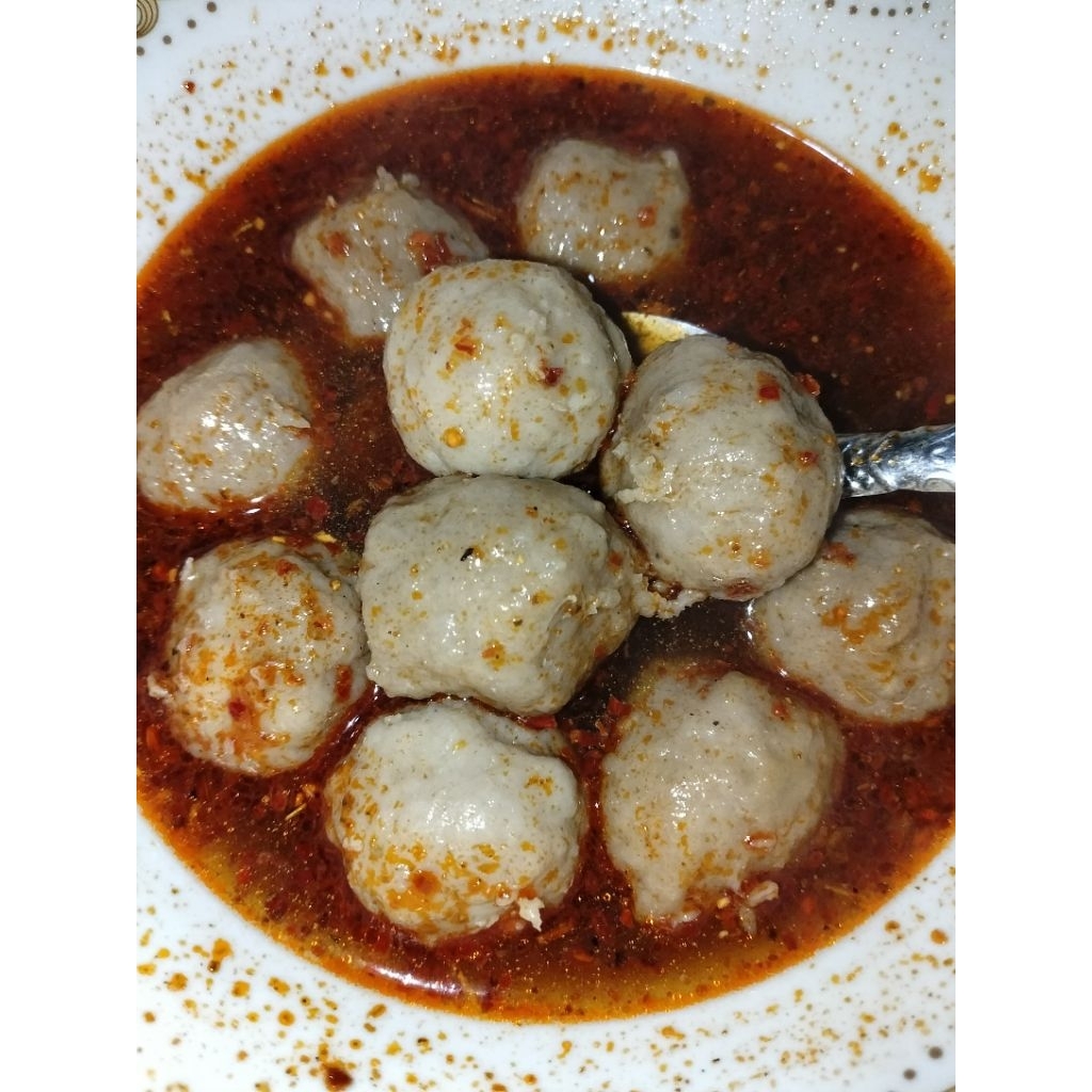 

Bakso sapi kecil chili oil