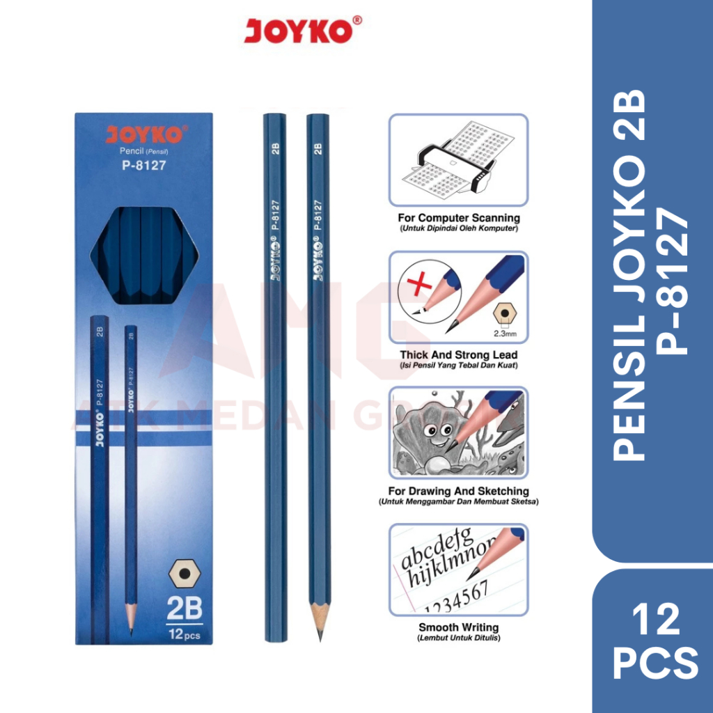 

PENSIL JOYKO 2B P-8127 1 BOX ISI 12 PCS