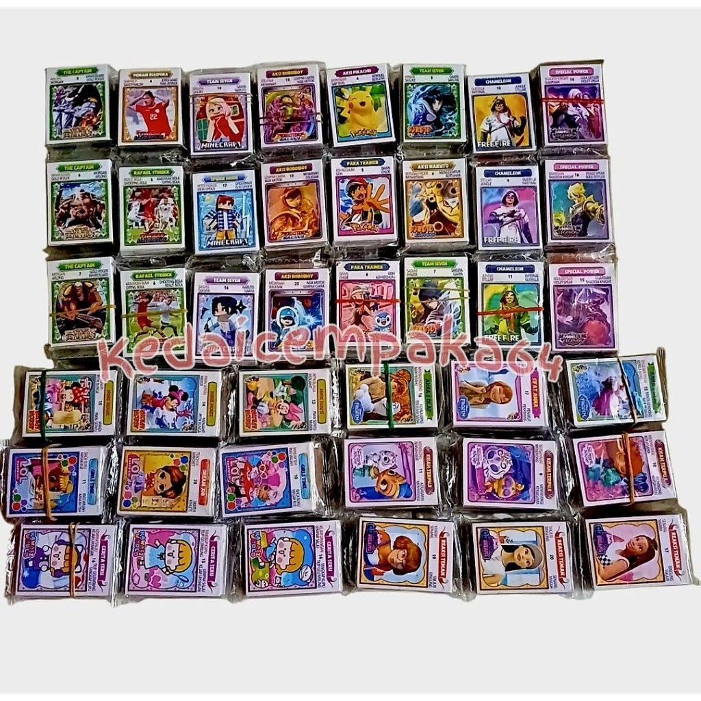 KARTU KWARTET KUARTET KECIL MAINAN ANAK GAMBAR KARAKTER JADUL 1BUNGKUS 1SI 32LEMBAR TUNG TUNG SAHUR 