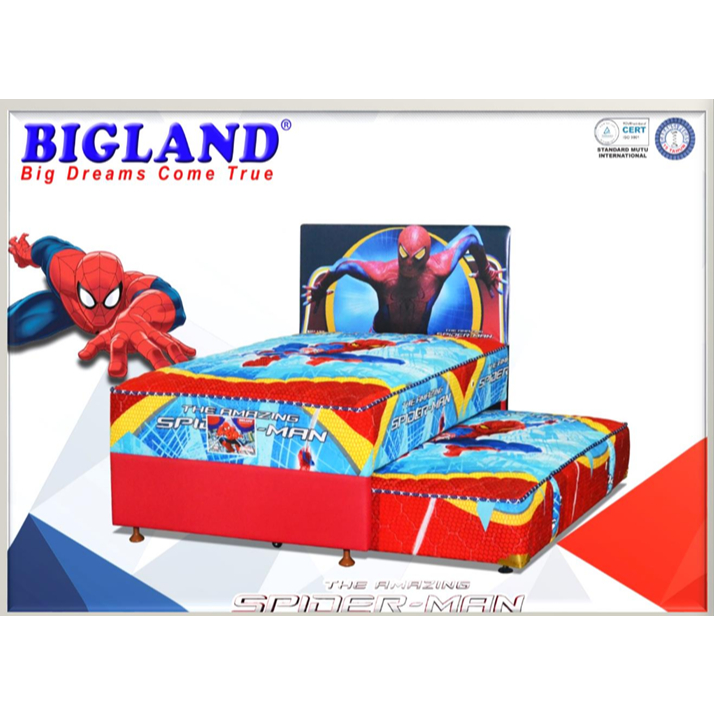 BIGLAND KASUR SORONG SPRINGBED tipe TWIN AMAZING SPIDERMAN 120x200